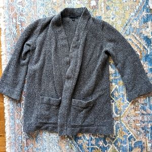 Ann Taylor gray oversized cardigan